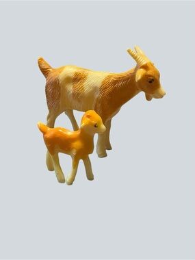 Vintage Nylint Plastic Farm Animals Goat & Lamb, Hong Kong